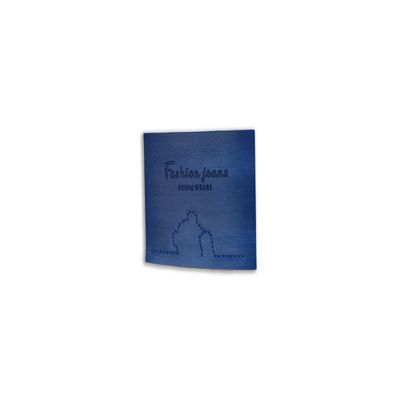 Ausgeprägt Blaue Jeans Leder-Tag-Etikette für Häkeljacken Taschen