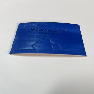 Ausgeprägt Blaue Jeans Leder-Tag-Etikette für Häkeljacken Taschen