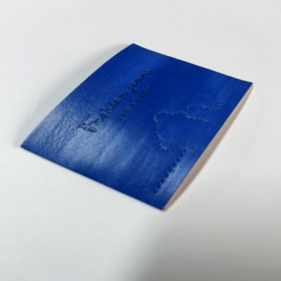 Ausgeprägt Blaue Jeans Leder-Tag-Etikette für Häkeljacken Taschen