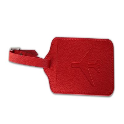 Rote Handtasche, Zubehörherstellung, Leder-Hangtag, personalisiert