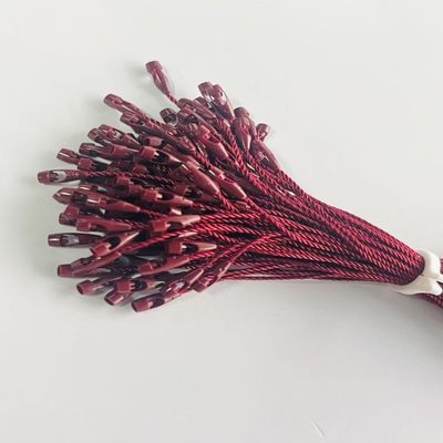 Burgunder ABS Polyester Nylon Tag Befestigungsmittel Schleife Kugelförmiger Anhänger