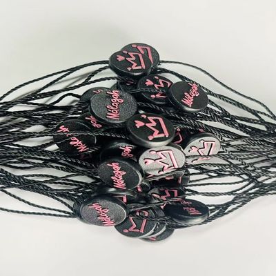 Schnittgefertigte elastische Knoten schwarze Hang Tag String Seil Accessoires