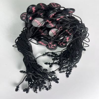 Schnittgefertigte elastische Knoten schwarze Hang Tag String Seil Accessoires