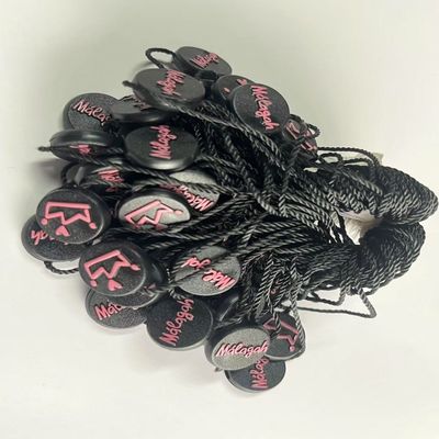 Schnittgefertigte elastische Knoten schwarze Hang Tag String Seil Accessoires
