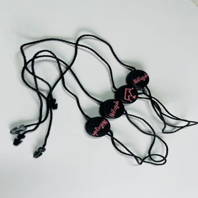 Schnittgefertigte elastische Knoten schwarze Hang Tag String Seil Accessoires