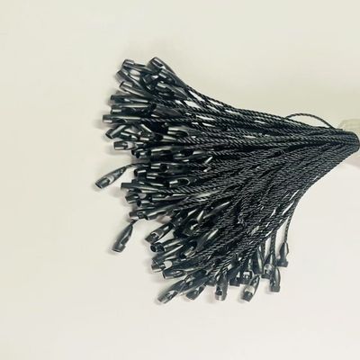 Custom Plain Swing Black Hang Tag Stringing Cord für den Einzelhandel