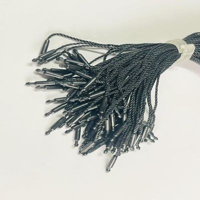 Custom Plain Swing Black Hang Tag Stringing Cord für den Einzelhandel