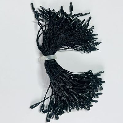 Custom Plain Swing Black Hang Tag Stringing Cord für den Einzelhandel
