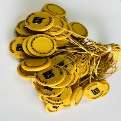 10 Zoll gelbe Kunststoff-Tag-Festung Schleife Schloss-Pins Tag für Kleidung