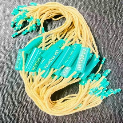 Garment Tagging Plastic Tag Fastener Standard Embossed Technic Suitable for Various Apparel Tagging Applications