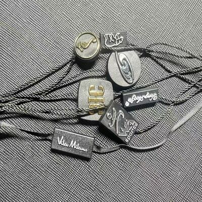 Rectangle Black Hang Tag String Thickness 0.2mm Quantity 100 Pieces Essential for Tagging Clothing Items and Accessories