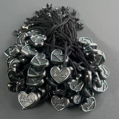 Einfache schwarze Hangtag String Rechteck Stil Menge 100 Stück Auswahl für Bekleidung Etikettierung und Warenpräsentation